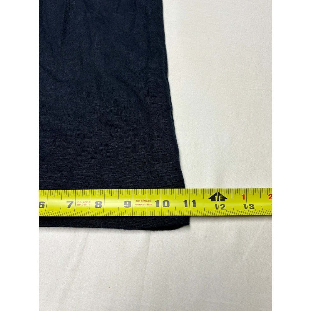 Abercrombie & Fitch Black Linen Blend Wide Leg High Rise Pants Womens 30/10R L29 - Picture 10 of 11